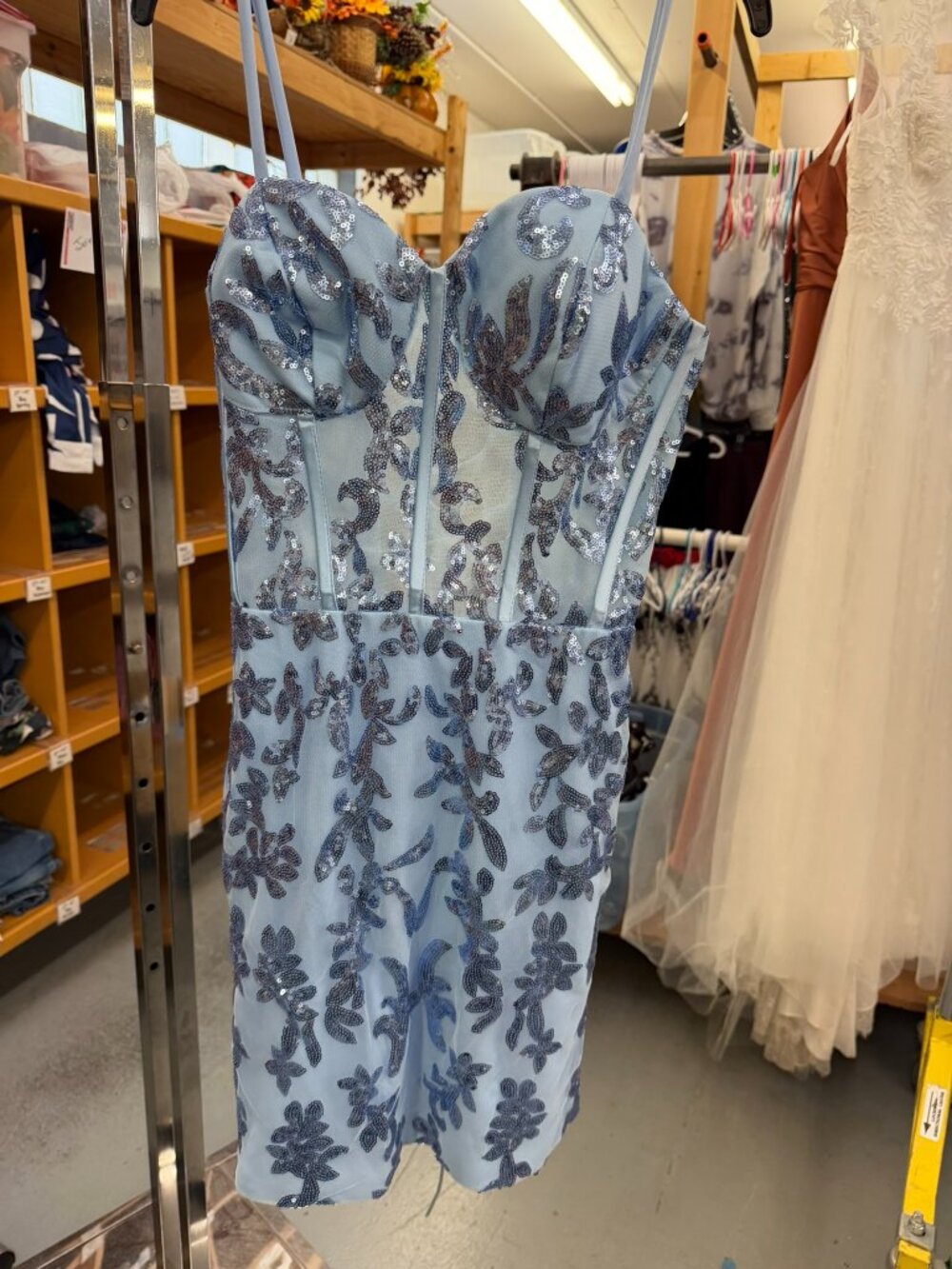 Milly Bridal Blue Corset Dress